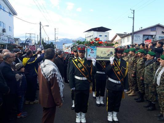پیکر مطهر شهید بهرام بابا در عباس آباد تشییع شد