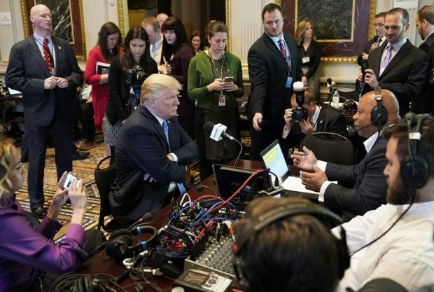 رو در رو با ترامپ+عکس