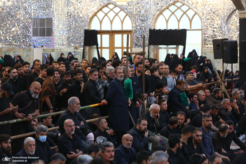 مراسم خاکسپاری شهید حسین امیرعبداللهیان در حرم حضرت عبدالعظیم حسنی (ع)