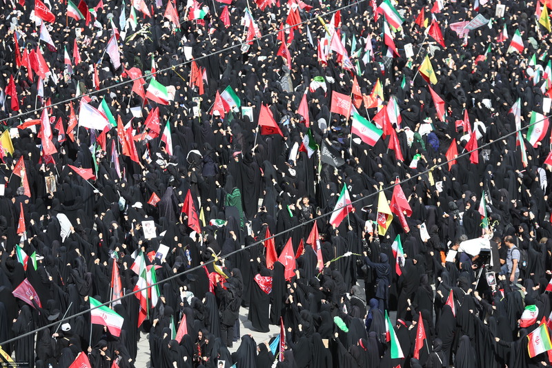 مراسم وداع رهبر شهید در مصلی امام خمینی