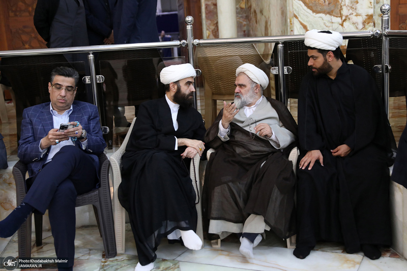 مراسم تشییع و تدفین همسر آیت الله موسوی بجنوردی (ره) در حرم امام خمینی (س)-2