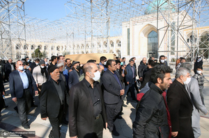 مراسم تشییع و خاکسپاری مرحوم حاج عیسی جعفری در حرم امام خمینی(س)