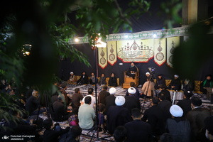 مراسم عزاداری دهه اول ماه صفر در بیت آیت الله شاه آبادی در قم‎