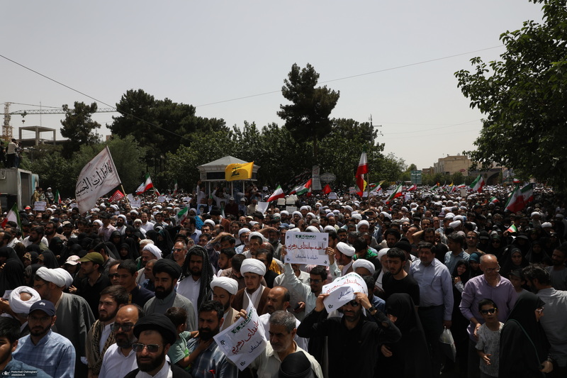 جمعه خشم و نصر و تشییع پنج شهید حمله رژیم صهیونیستی در قم