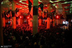 مراسم عزاداری شهادت حضرت فاطمه زهرا (س) در مسجد اعظم قم‎