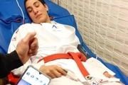 مصدومیت شدید حمیده عباسعلی/ بانوی المپیکی کاراته ایران روانه بیمارستان شد+ عکس