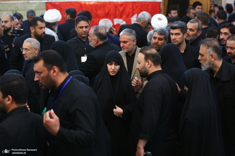 مراسم خاکسپاری شهید حسین امیرعبداللهیان در حرم حضرت عبدالعظیم حسنی (ع)
