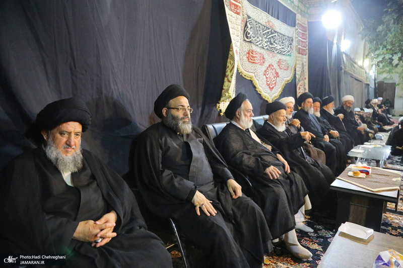 مراسم عزاداری دهه اول ماه صفر در بیت آیت الله شاه آبادی در قم‎