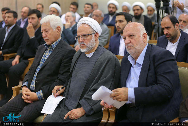 دیدار دست‌اندرکاران کنگره مرحوم آیت‌الله حاج شیخ غلامرضا یزدی (فقیه خراسانی) با رهبر معظم انقلاب