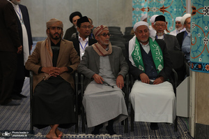 دیدار مسئولان نظام و مهمانان کنفرانس وحدت اسلامی با رهبر معظم انقلاب