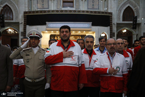 بدرقه 22 هزار امدادگر هلال احمر از جوار حرم امام خمینی (س)