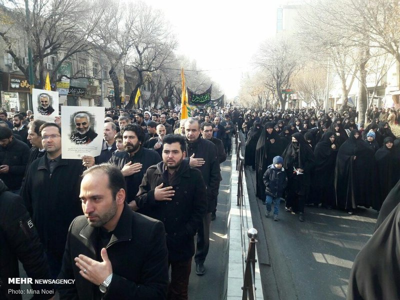 راهپیمایی مردم سراسر کشور در محکومیت ترور سردار قاسم سلیمانی 