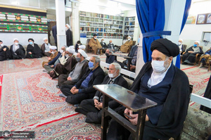 مراسم عزاداری و سوگواری ایام فاطمیه در دفتر آیت الله العظمی صانعی (ره)