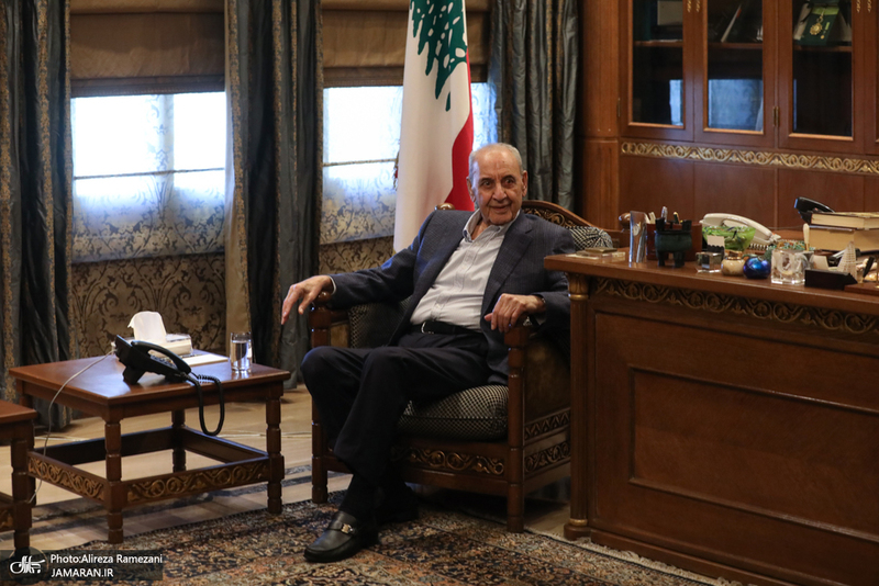 دیدار علی لاریجانی با رییس مجلس لبنان