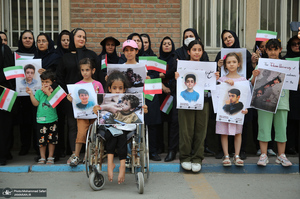 تجمع «از کربلای ایران تا کربلای غزه؛ یادمان شهدای کودک ایران و غزه» در بیمارستان امام خمینی