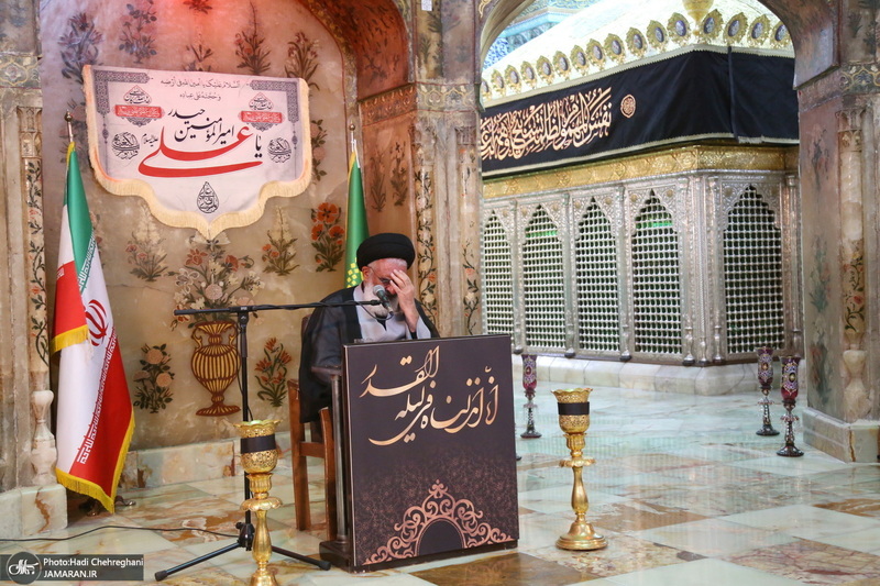 مراسم احیای شب بیست و یکم ماه رمضان در حرم کریمه اهل بیت(س)