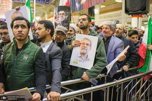 مراسم استقبال و وداع با پیکر مطهر شهید علی لاریجانی در قم