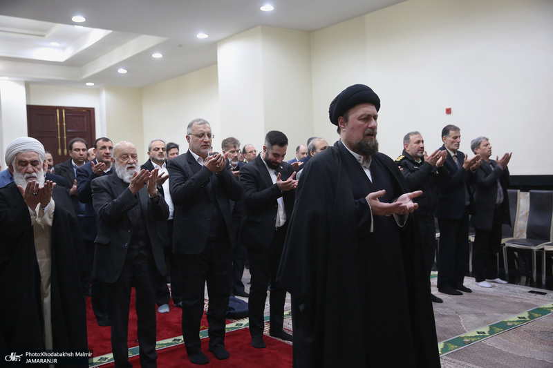 دیدار شهردار و اعضای شورای شهر تهران با سید حسن خمینی