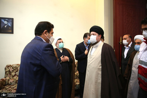 دیدار رئیس و اعضای جمعیت هلال‌احمر  با سید حسن خمینی