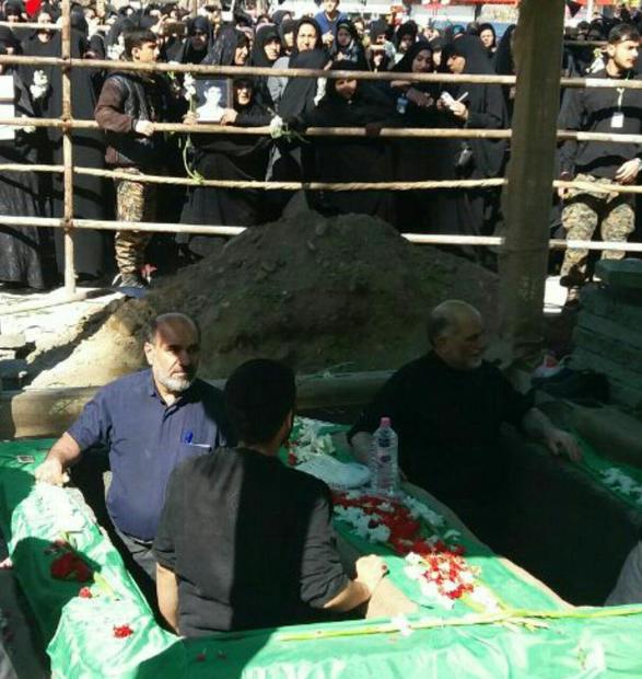 تشییع و خاکسپاری پیکر مطهر سه شهید گمنام دفاع مقدس در شهرستان فردیس