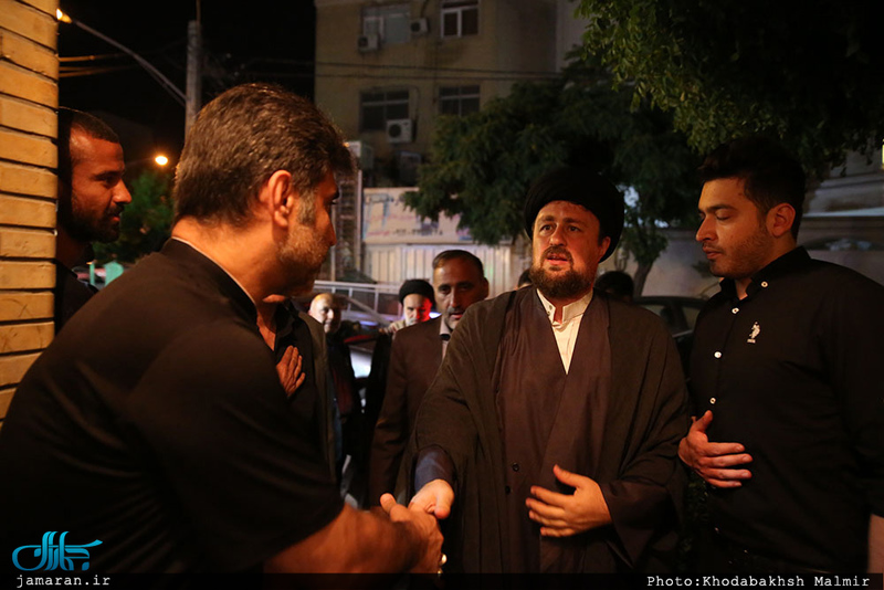 حضور سید حسن خمینی در منزل مرحوم مجید نائینی پیشکسوت فوتبال