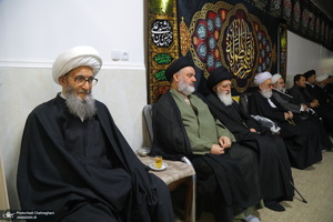 عزاداری شهادت حضرت فاطمه (س) در بیت آیت الله دوستی زنجانی‎