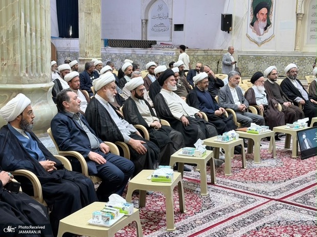 مراسم «پاسداشت فصل و فقاهت» با هدف بزرگداشت مقام علمی آیت‌الله سید مصطفی خمینی(ره)، در نجف اشرف + تصاویر