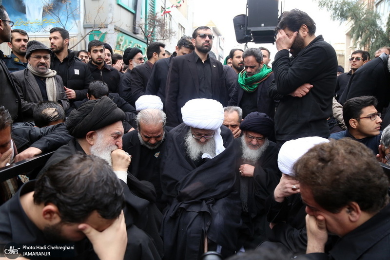دسته عزاداری روز شهادت حضرت زهرا(س) با حضور آیت الله العظمی وحید خراسانی