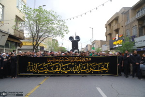 دسته عزاداری شهادت حضرت علی (ع) با حضور آیت‌الله العظمی وحید خراسانی