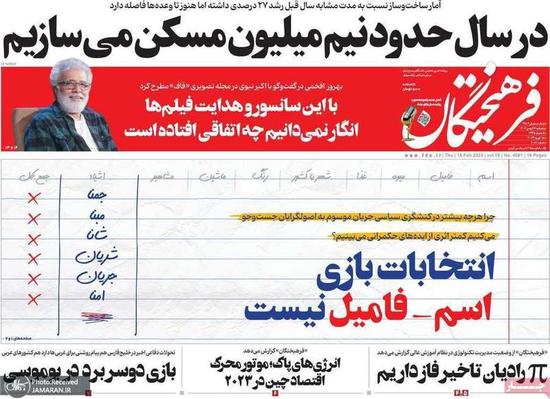 گزیده روزنامه هاى 26 بهمن 1402