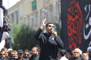 دسته عزاداری شهادت امام عسکری (ع) با حضور آیت‌الله العظمی وحید خراسانی