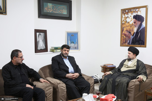 دیداری رئیس امداد و نجات حزب الله لبنان با سید حسن خمینی