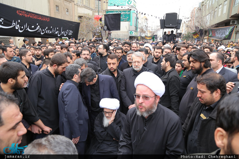 عزاداری و پیاده روی آیت الله وحید خراسانی همزمان با سالروز شهادت حضرت زهرا(س) 
