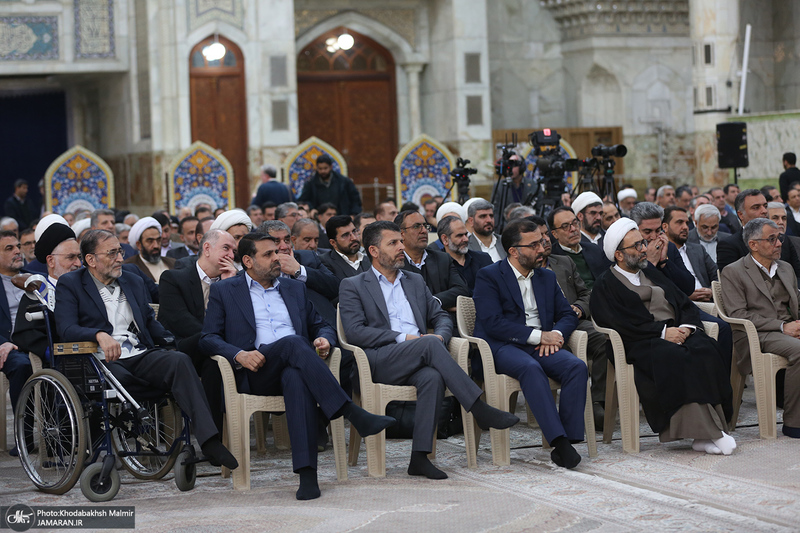 مراسم تجدید میثاق رئیس و نمایندگان مجلس شورای اسلامی با آرمان های امام خمینی (س)