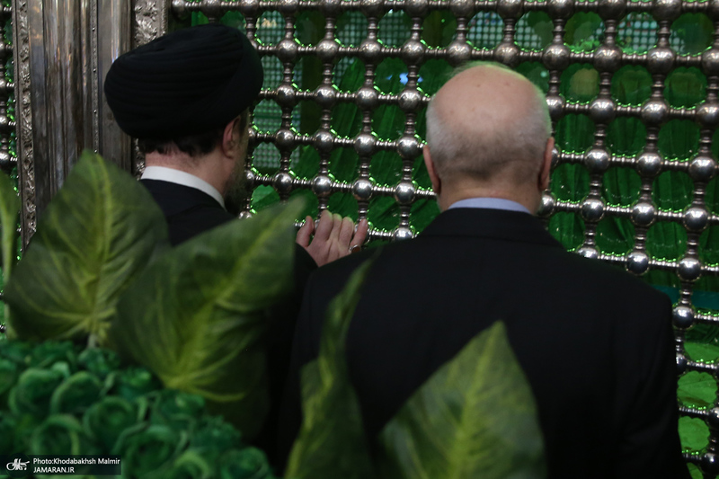 مراسم تجدید میثاق رئیس و نمایندگان مجلس شورای اسلامی با آرمان های امام خمینی (س)