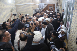 مراسم ترحیم همسر آیت الله العظمی سیستانی در قم