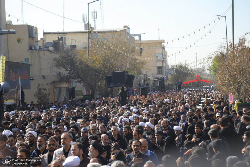 دسته عزاداری روز شهادت حضرت زهرا (س) با حضور آیت الله العظمی وحید خراسانی