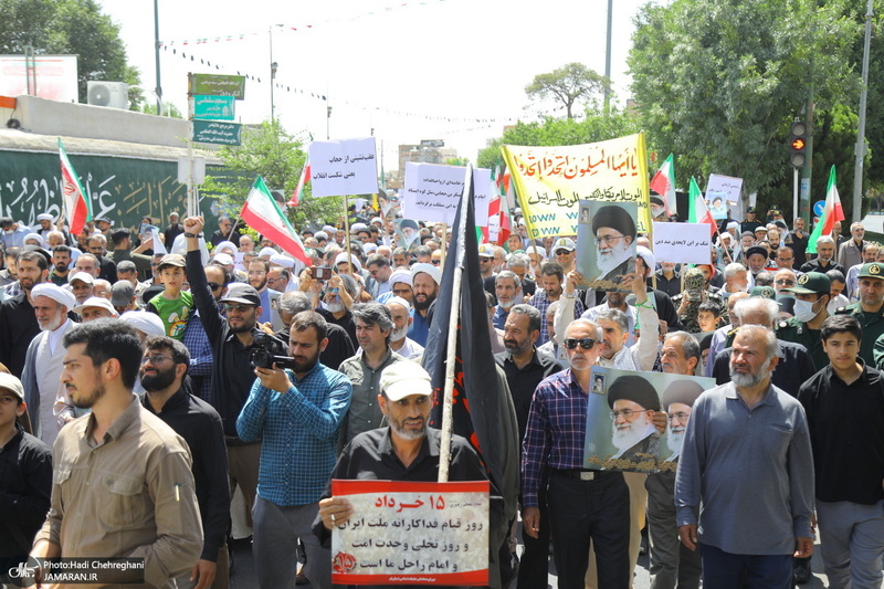 راهپیمایی مردم قم در سالروز قیام 15 خرداد‎‎