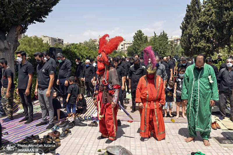 مراسم عزاداری روز عاشورا در محله شادآباد تهران