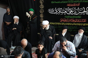 دسته عزاداری شهادت امام عسکری (ع) با حضور آیت‌الله العظمی وحید خراسانی