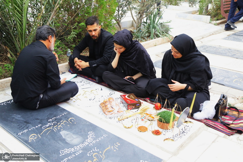 مراسم تحویل سال نو در گلزار شهدای قم‎