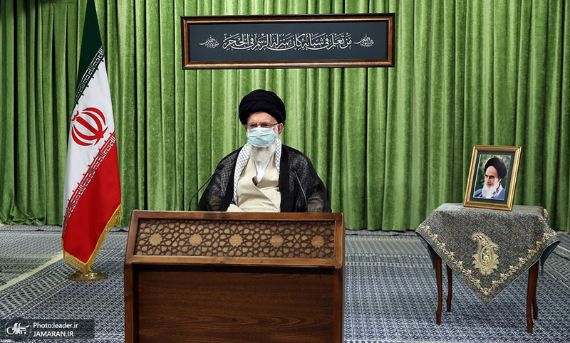 ارتباط تصویری رهبر معظم انقلاب با نمایندگان تشکل‌های دانشجویی