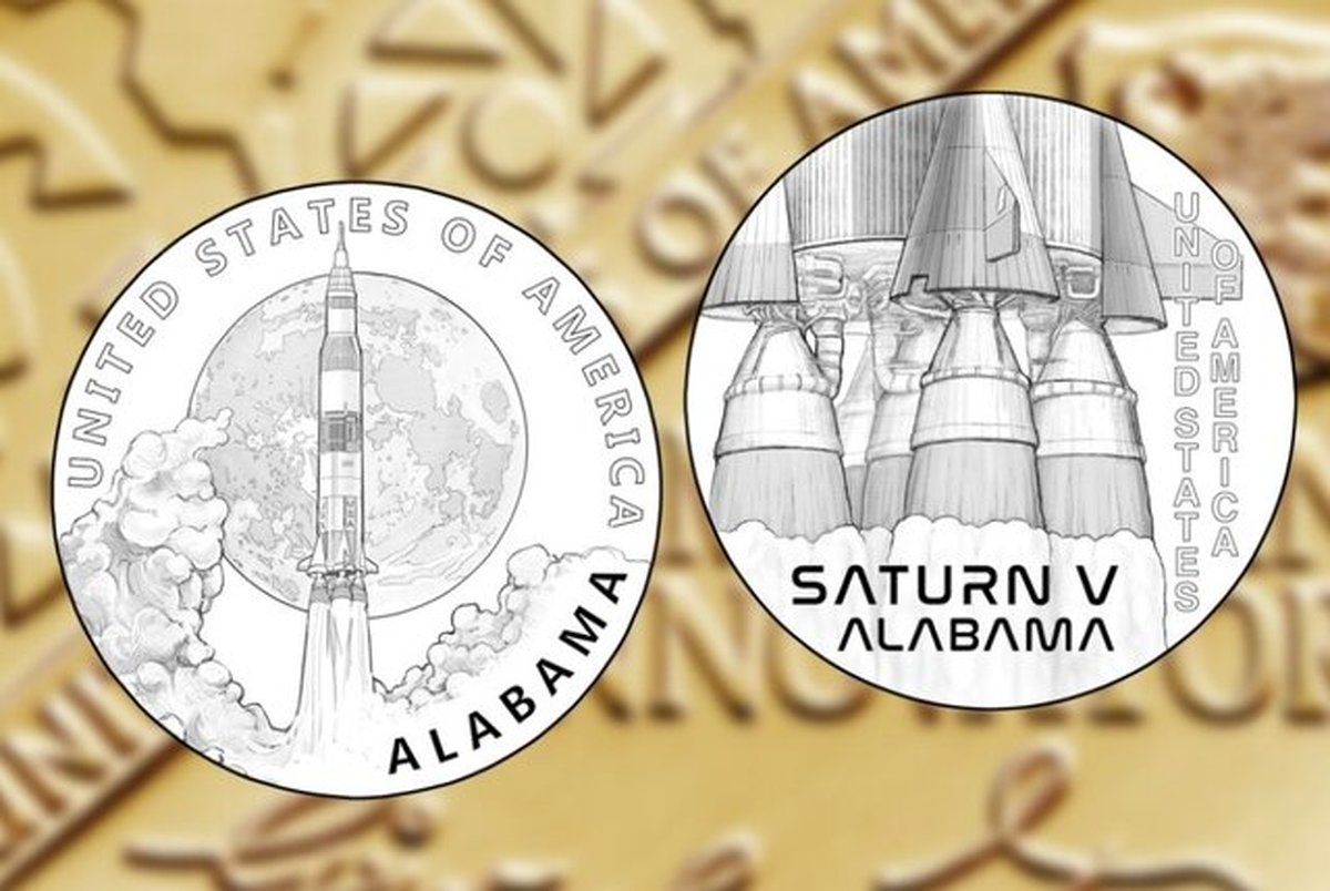 تصویر موشک ناسا روی سکه ۱ دلاری
