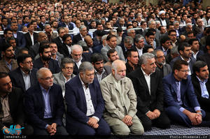 دیدار رئیس و نمایندگان مجلس شورای اسلامی با رهبر معظم انقلاب