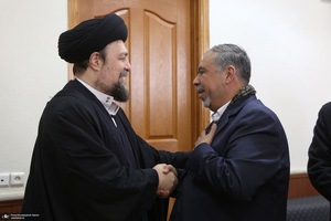 دیدار دکتر ظریف  معاون راهبردی رئیس جمهور و جمعی از مدیران با سید حسن خمینی