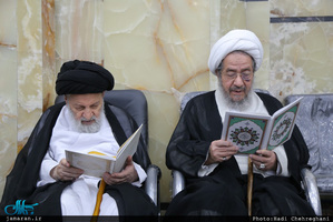مراسم بزرگداشت هفتمین روز ارتحال مرحوم حجت‌الاسلام و المسلمین احمد احمدی در مسجد اعظم قم