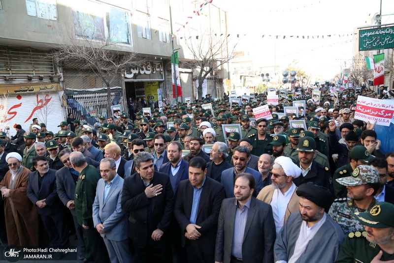 مراسم 12 بهمن و گلباران بیت امام خمینی(س) در قم