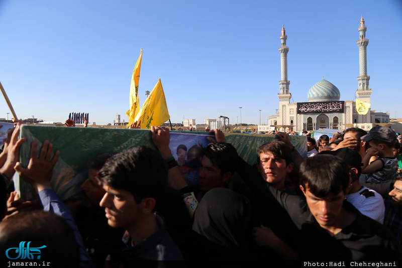 تشییع پیکر مطهر 4 شهید مدافع حرم در قم