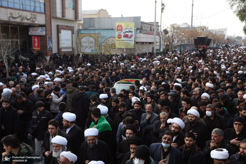 دسته عزاداری روز شهادت حضرت زهرا (س) با حضور آیت الله العظمی وحید خراسانی