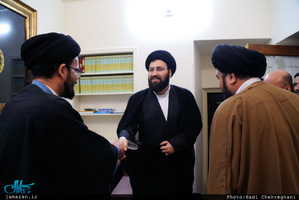 دیدار مشاور ارشد شورای امنیت افغانستان و رهبر حزب اسلامی مردم افغانستان با سید علی خمینی